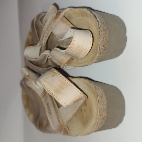 Naot Tan Leather Cork Strappy Sandals Ankle Strap Minimalist Fairy Boho Indie - Picture 7 of 8